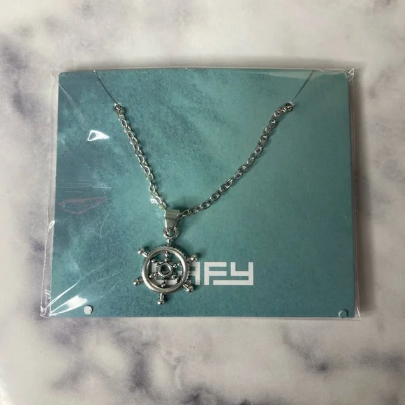 Effy Silver Ship Wheel Necklace - Picture 3 of 4